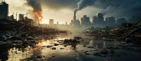 Infografica che confronta una città inquinata con una città verde e sostenibile