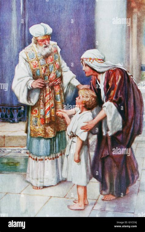 Illustrazione del profeta Samuele nel tempio