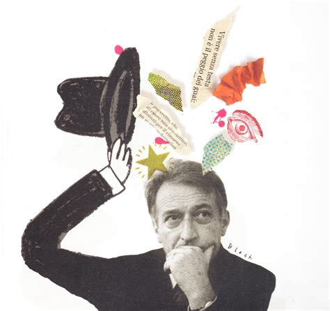 Illustrazione di Gianni Rodari che scrive
