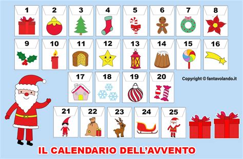 Calendario dell'Avvento con disegni natalizi